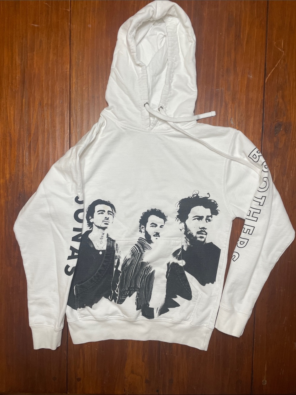 Jonas Brothers White Graphic Hoodie